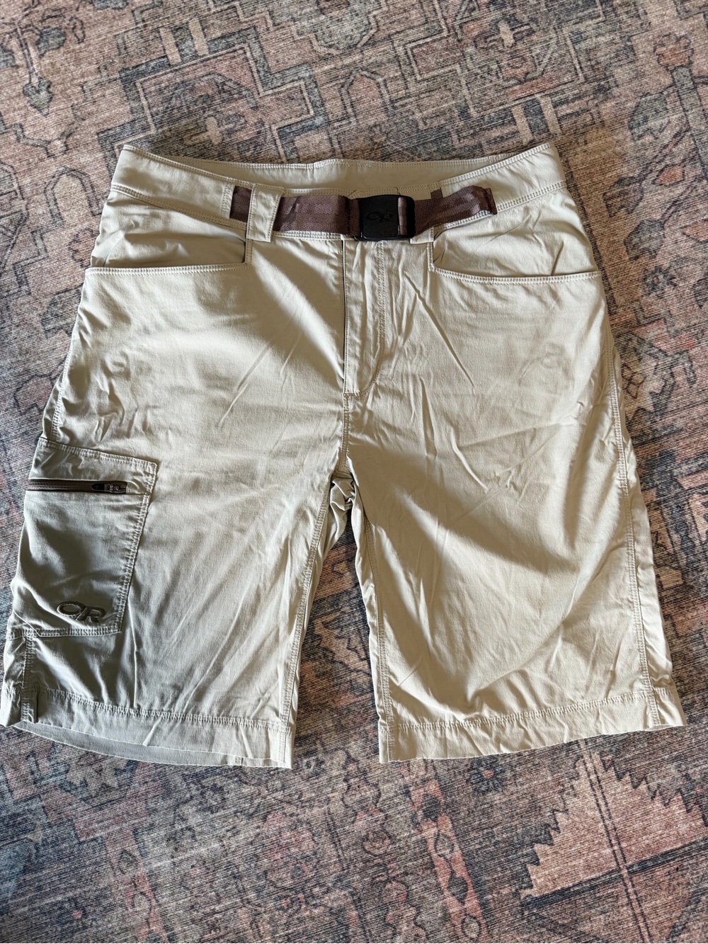 OR Men's Khaki Cargo Shorts with Belt